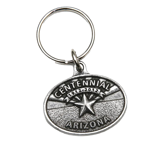 Pewter Arizona Centennial Keychain