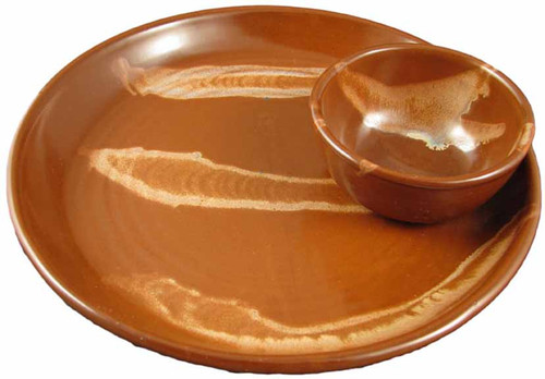 Stoneware Salsa and Nacho Tray