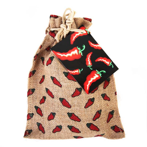 Pistachios in chili print burlap-Case of 6