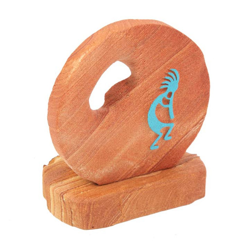 Stone Art w/Turquoise Kokopelli