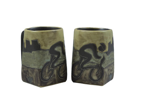 Mara Square Mug 12oz - Bicyclist Mara Square Mug 12oz - Bicyclist