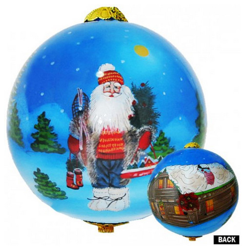 Mountain Santa - 3" Ornament Set of 2 Mountain Santa - 3" Ornament Set of 2