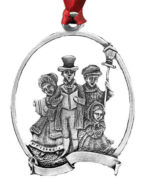Carolers Pewter Christmas Ornament - Set of 4