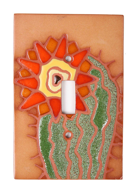 Cactus with Orange Flower Switch Plate Cover Cactus with Orange Flower Switch Plate Cover