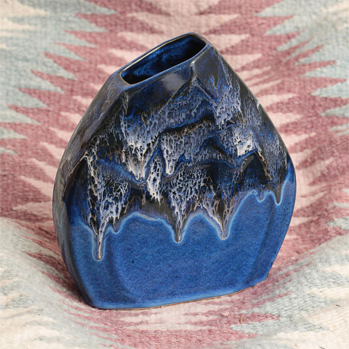 Stormy Skies Slant Vase