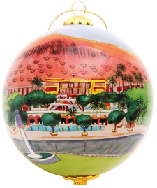 custom glass phoenician ornament