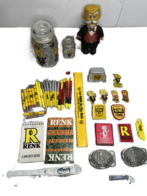 Vintage Renk Seed Co. “Kernel Renk” + “Kornelia” Collectible Lot – Rare WMF Renk & Sons – Sun Prairie, WI