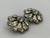 Vtg Marie Ferra Clear Floral Crystal Clip-On Earrings Signed