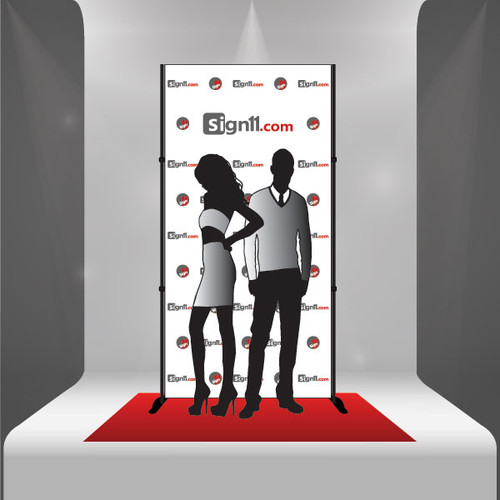 Red Carpet Backdrop 4'x8' + Stand + Red Carpet - Combo 4B