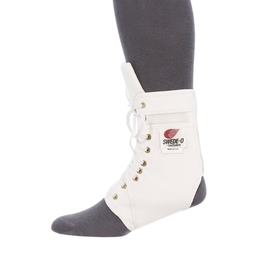 Swede-O Ankle Lok Brace, Padded Tongue, White