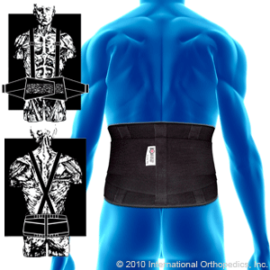 Industrial Black Elastic Lumbosacral Support