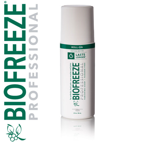 Biofreeze® Professional Topical Analgesic
3 oz Roll On Patient Size Green Gel