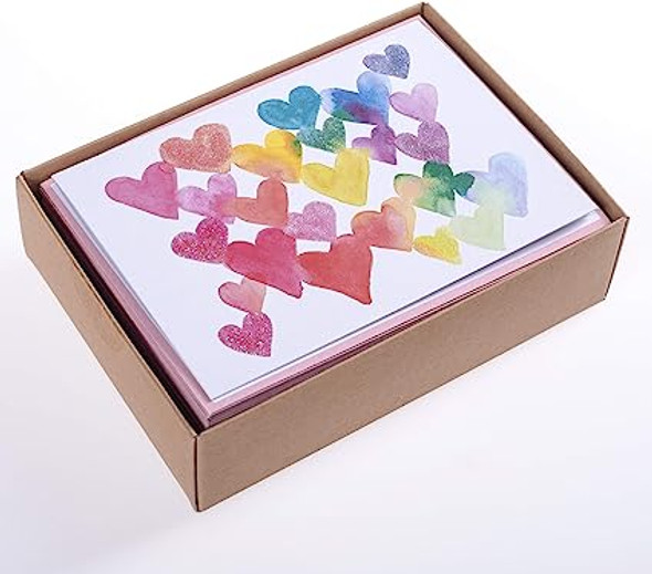 Graphique Boxed Cards, Love in Color – Includes 16 Cards with Matching Envelopes and Storage Box