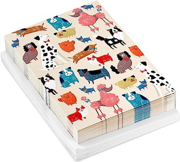 Hallmark Blank Cards, Colorful Dogs