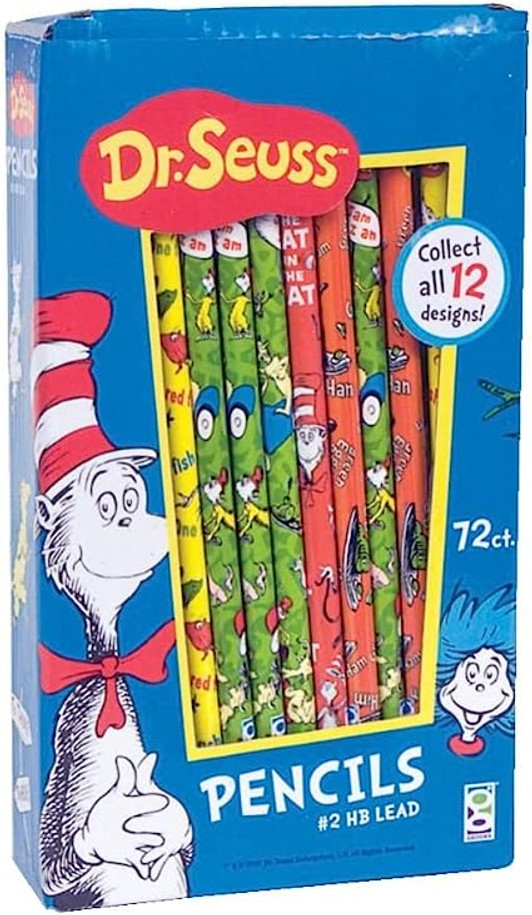 Raymond Geddes Dr Seuss Number 2 Pencils For Kids 72 Count