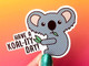 Cute Koala Vinyl Sticker"Koality Day" - Koala Lover Funny Decal Gift, Water Bottle Laptop Sticker