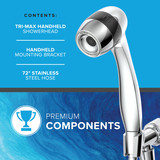  Tri-Max™ Handheld Showerhead 
