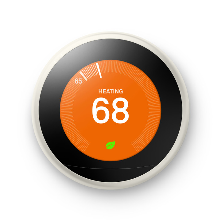 Google Nest Learning Thermostat, White