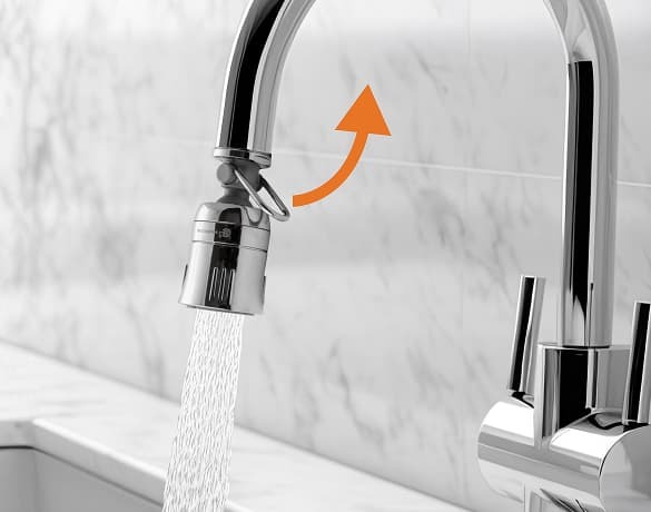 Dual-Spray Swivel Aerator  with Pause Valve 