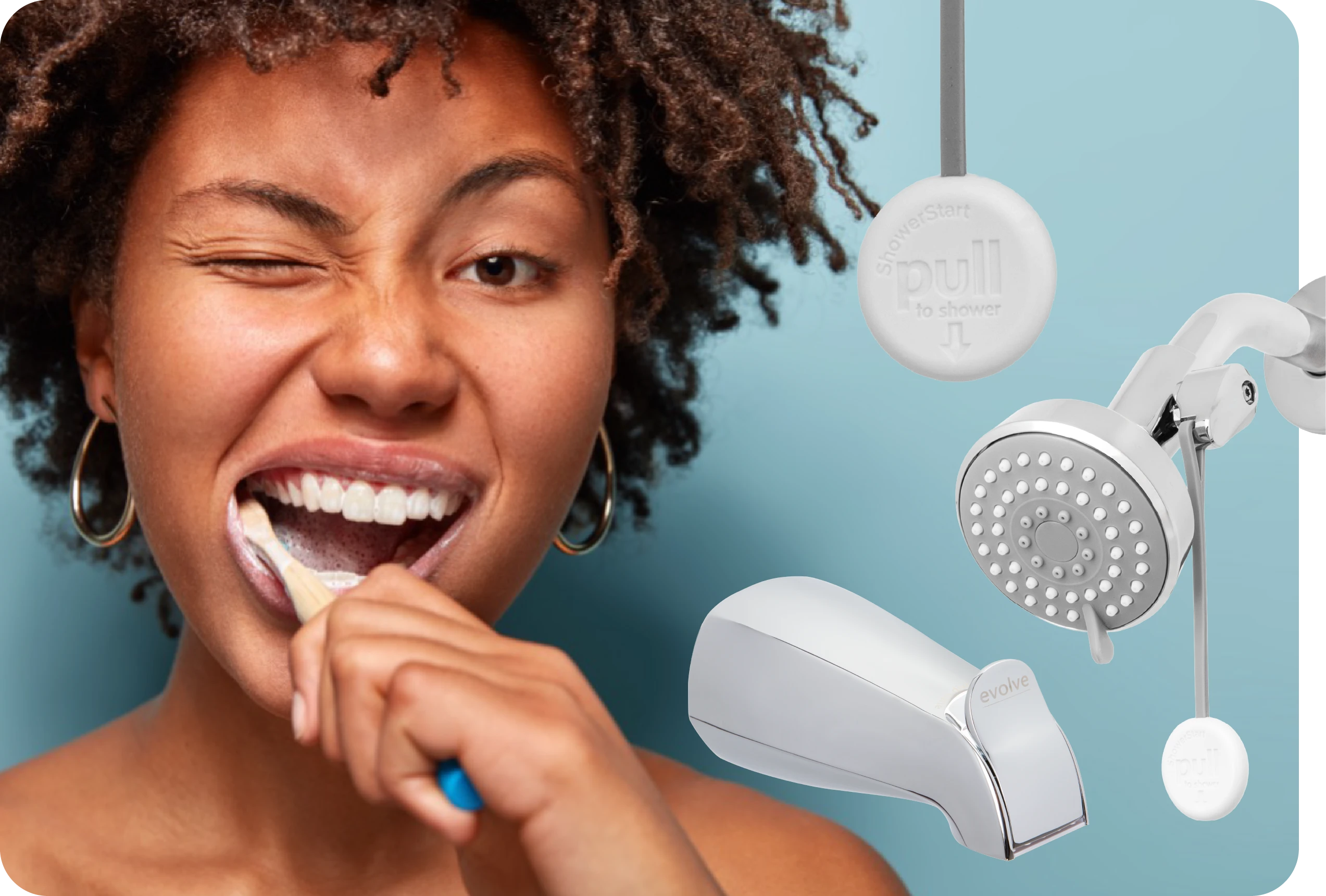 women brushing teeth