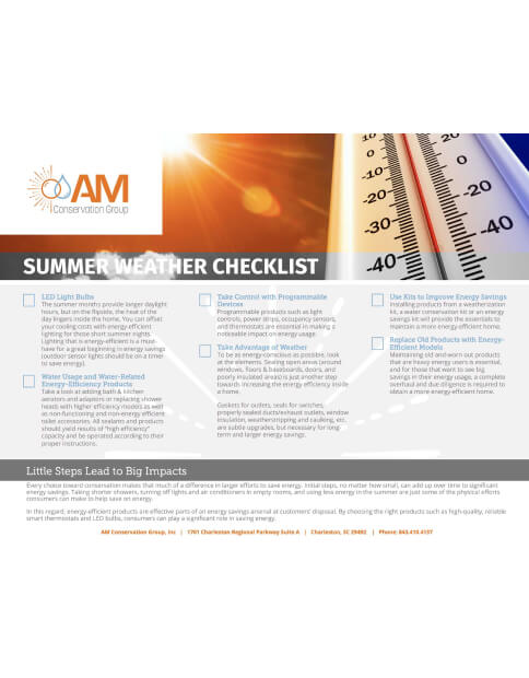 Summer Weather Checklist for Customers