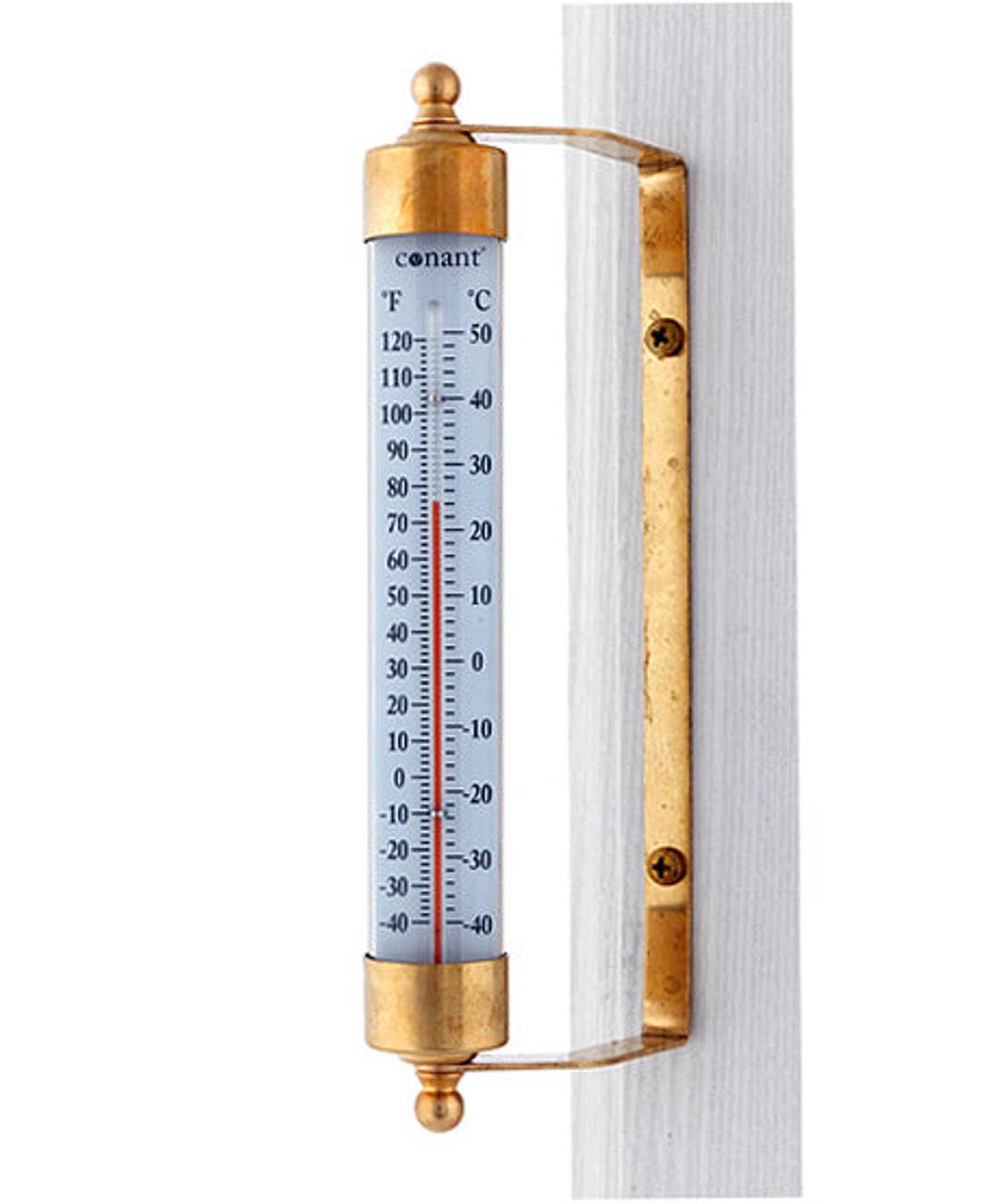 Nature Spring Analog Wired Indoor or Outdoor Bronze Modern Thermometer | 636457GMF