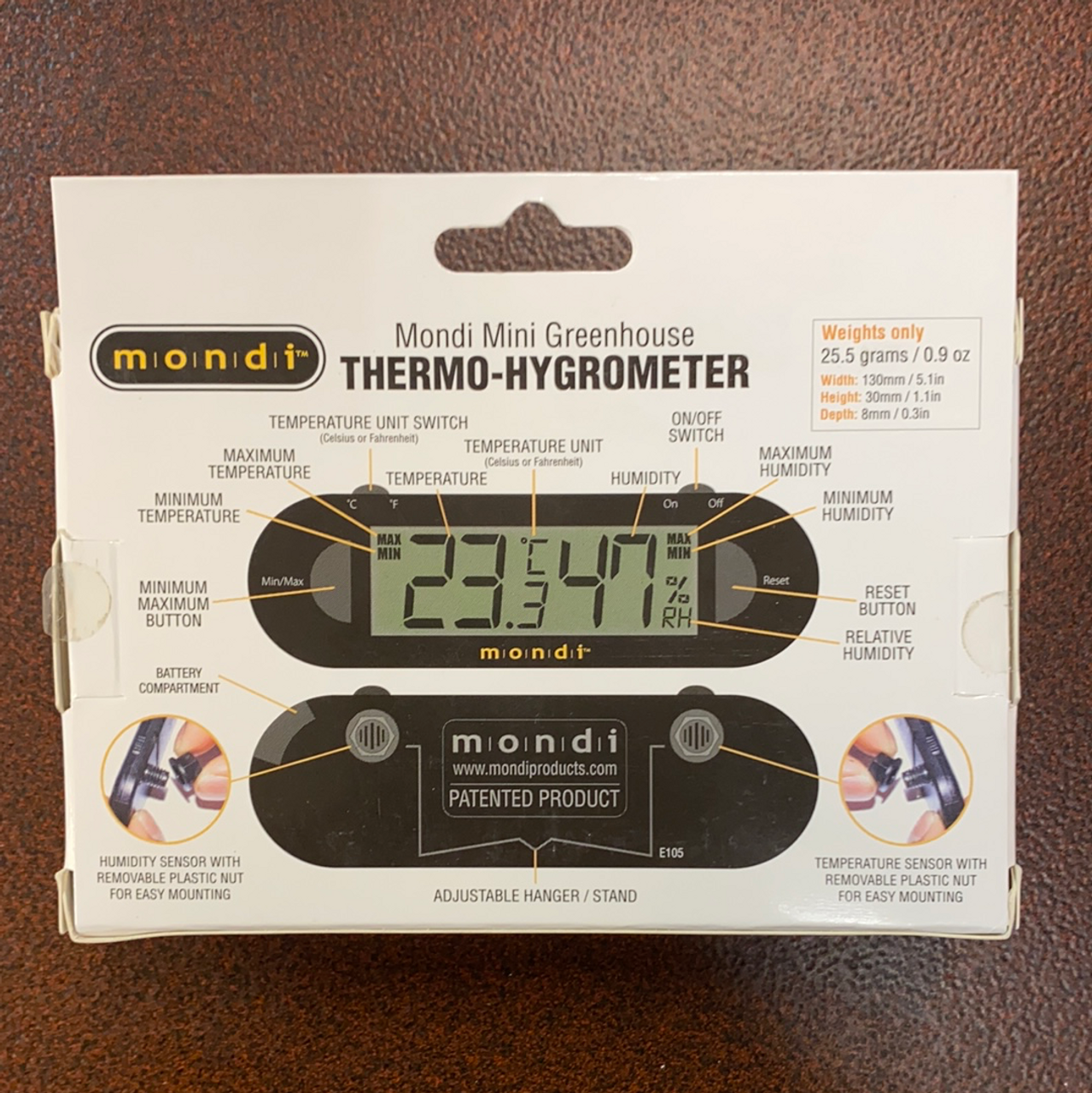 Mondi Mini Greenhouse Thermo/Hygrometer