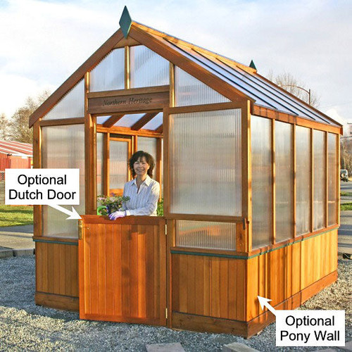 Cedar wood greenhouse kits, Backyard greenhouse