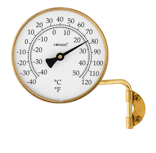 Vermont 4" Brass Dial Thermometer
