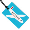Airplane Luggage Tag with Black Strap