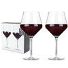 Angled Crystal Burgundy Wine Glass S/2