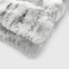 Mallow Faux Fur Throw - Gray/White