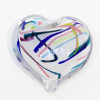Glass Heart Paperweight - Kaleidoscope