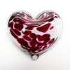Glass Heart Paperweight - Forget Me Not