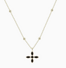 Enamel Cross Drop Necklace 