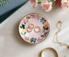 Pink & Floral Dish Shown Holding Jewelry