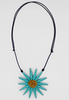 Teal Amaya Flower Statement Necklace