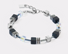 Silver Black Mix Cube Bracelet