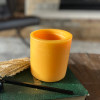 Spiral Candle Saffron Almond 3X3