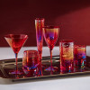 Martini Glass- Luster Red