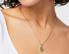 Tat2 Vintage Silver Pavia Coin & Frame Necklace