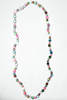 Berry/Teal/Light Gray Single Strand Mop Necklace