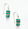 Malachite Gold Disc Earring