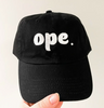 Black Embroidered Ope Hat