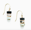 Amazonite Gold Disc Earring