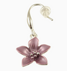 Silver Flower Earring - Purple