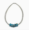Wire Porcelain Disc Necklace