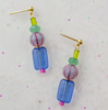 Blue / July Beaded Dangle Earrings