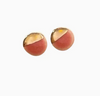 Zoe Comings Coral Tiny Pebble Stud Earrings