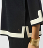Contrast Trim Collared Sweater